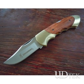 Brass + Wood Handle OEM Browning 11C Folding Knife Cheese Knife UDTEK01393